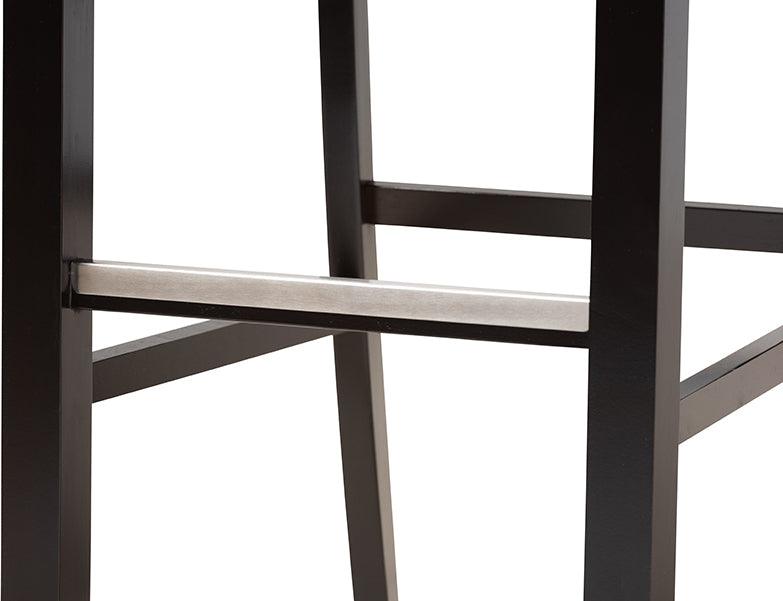 Wholesale Interiors Barstools - Carson Espresso Brown Finished Wood 2-Piece Bar Stool Set