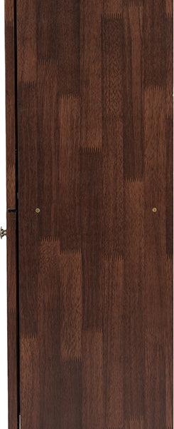 Wholesale Interiors Shoe Storage - Fernanda Modern and Contemporary 4-Door Oak Brown Wooden Entryway Shoes Storage Tall Cabinet