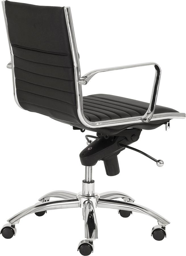 Euro Style Task Chairs - Dirk Low Back Office Chair Black