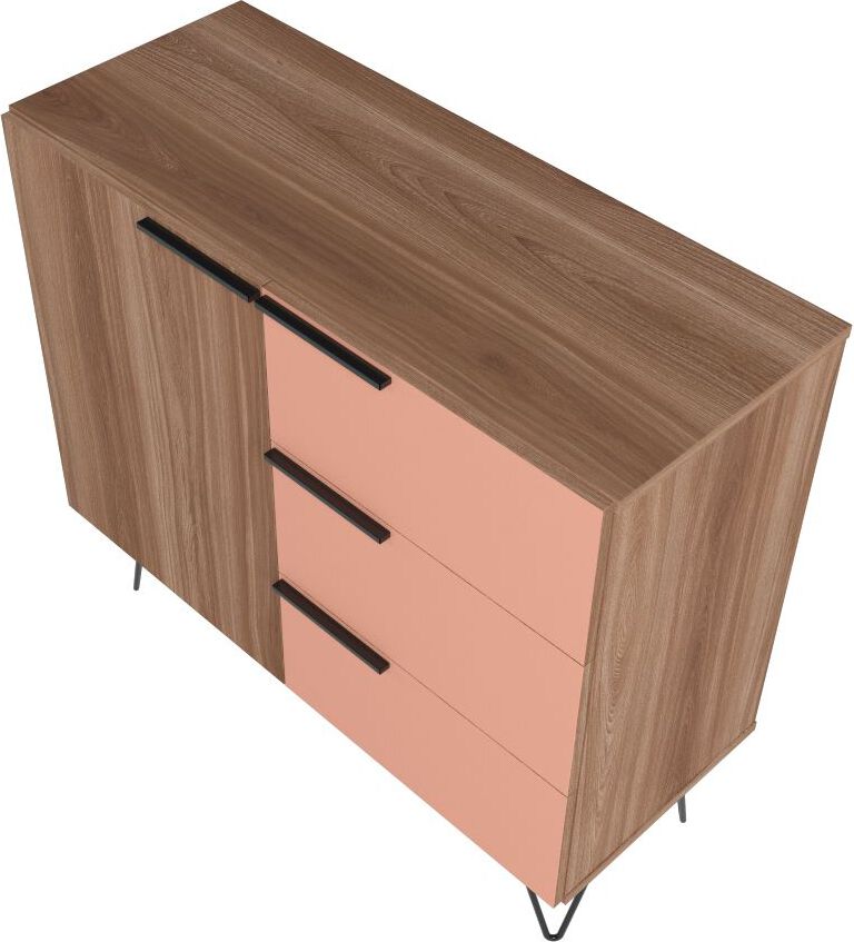 Manhattan Comfort Dressers - Beekman 35.43 Dresser in Brown and Pink