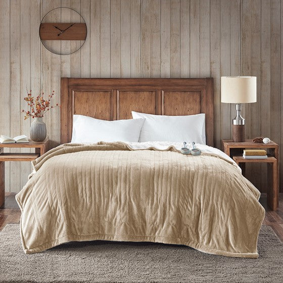 Olliix.com Heated Blankets - Blanket Tan
