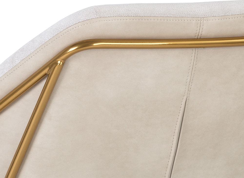 SUNPAN Accent Chairs - Watts Lounge Chair Gold Polo Club Muslin & Bravo Cream