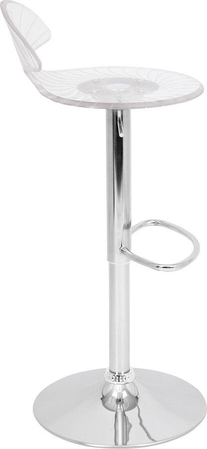 Lumisource Barstools - Spyra Contemporary Light Up and Height Adjustable Bar Stool in Multi