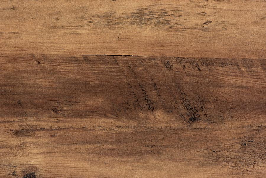 Wholesale Interiors Desks - Pauric Modern Industrial Walnut Brown Finished Wood and Black Metal Desk