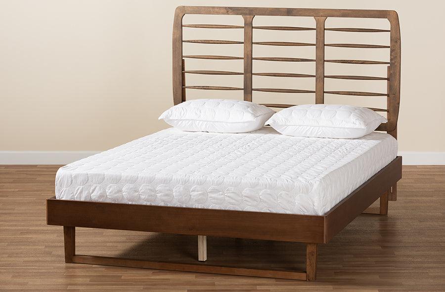 Wholesale Interiors Beds - Lucie Queen Bed Walnut Brown