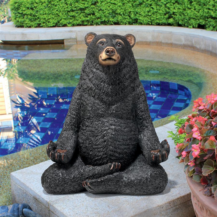 Design Toscano Garden Lovers Gifts - Being One With The Honey Zen Bear Statue