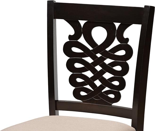 Wholesale Interiors Barstools - Gervais Counter Stool Sand & Dark Brown (Set of 2)
