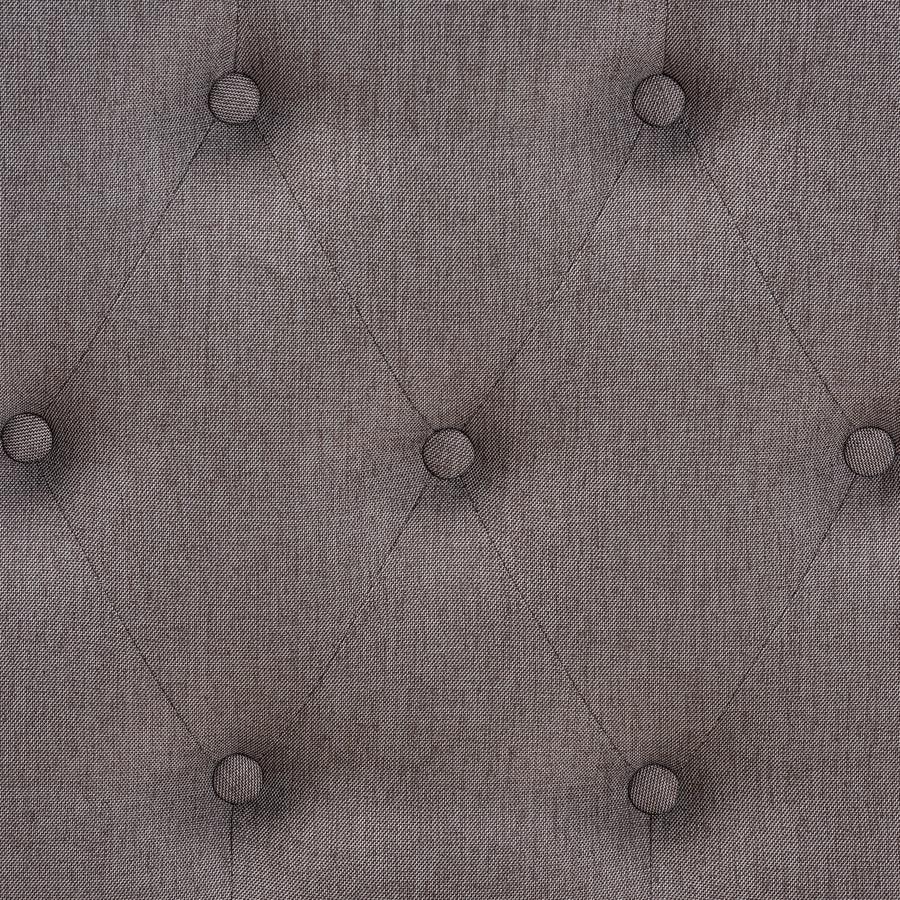 Wholesale Interiors Ottomans & Stools - Naeva Mid-Century Modern Gray Fabric Upholstered Walnut Finished Wood Footstool
