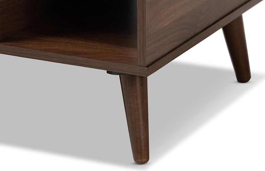 Wholesale Interiors Coffee Tables - Linas Mid-Century Modern Walnut Finished Coffee Table