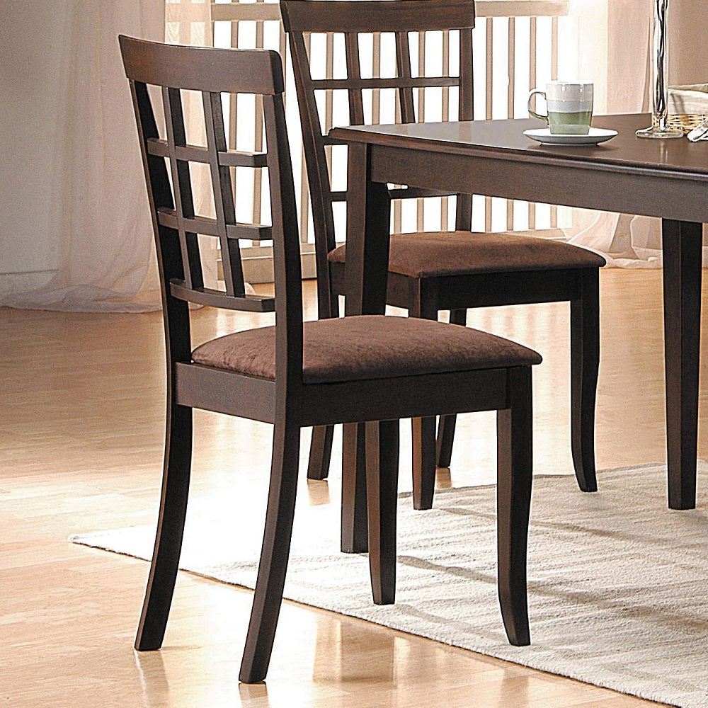 ACME Dining Chairs - ACME Cardiff Side Chair (Set-2), Espresso & Dark Brown MFB