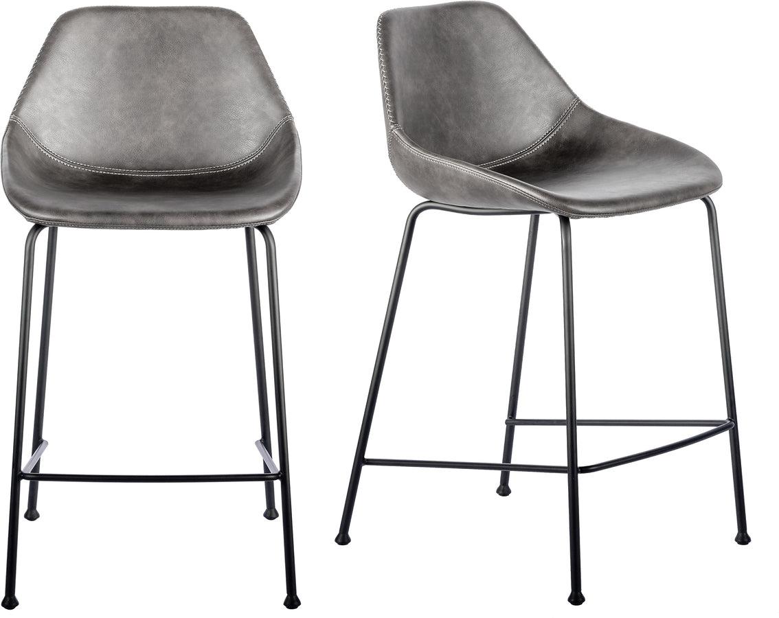 Euro Style Barstools - Corinna Counter Stool in Dark Gray - Set of 2