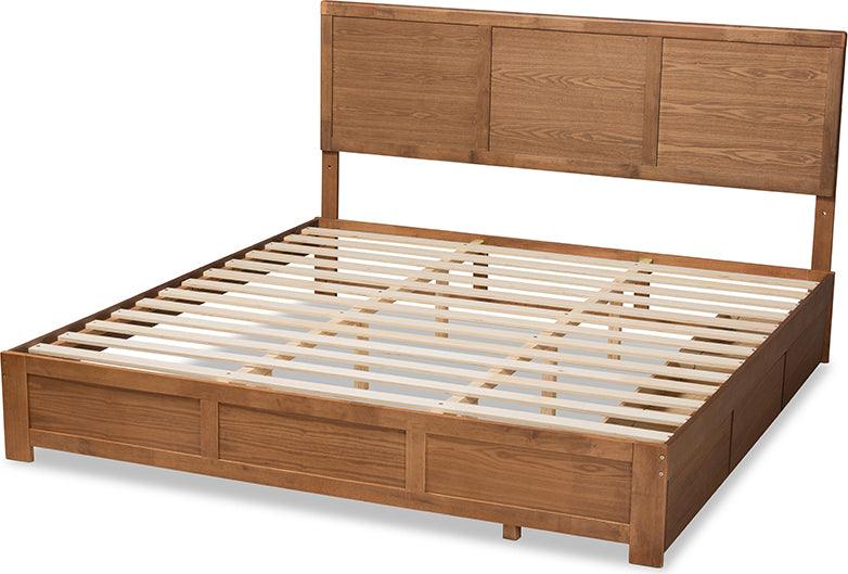 Wholesale Interiors Beds - Aras King Storage Bed Ash Walnut