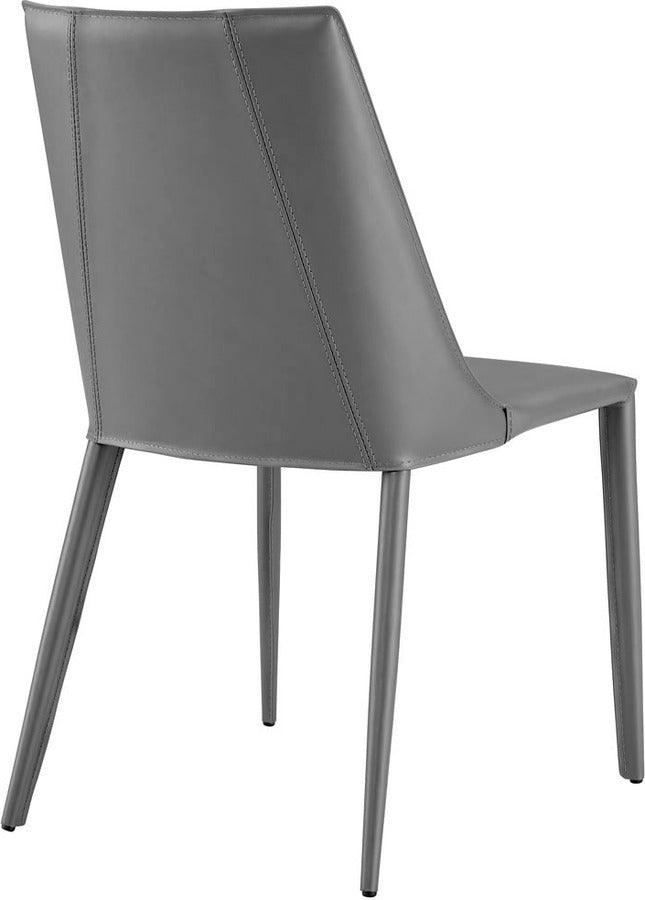 Euro Style Dining Chairs - Kalle Side Chair in Gray
