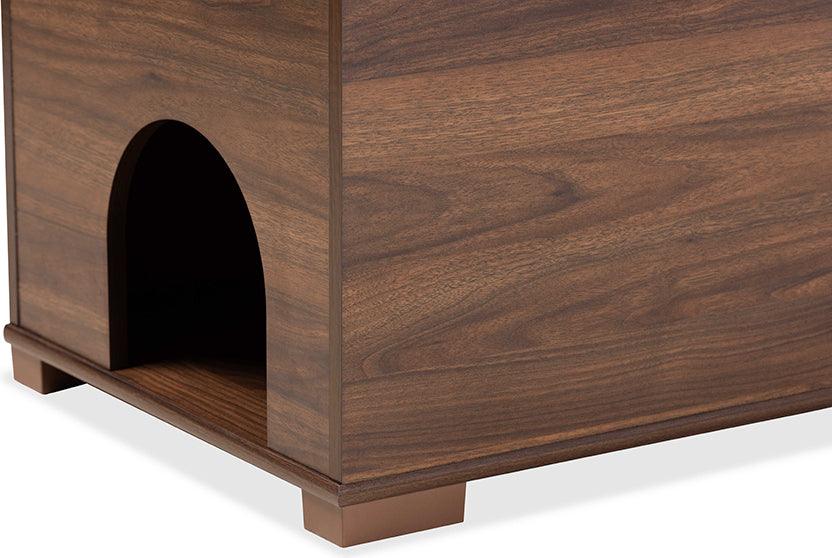 Wholesale Interiors Cat Litter Box - Mariam Walnut Brown Finished Wood Cat Litter Box Cover House