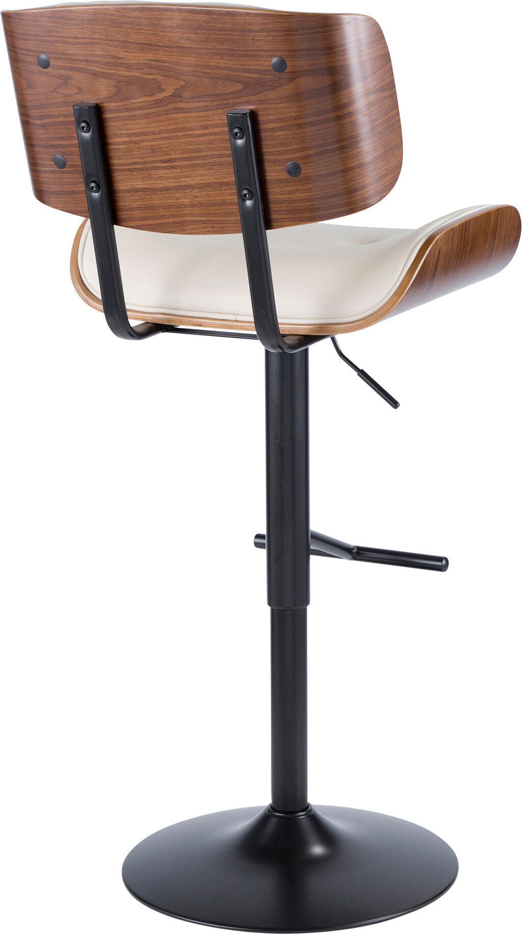 Lumisource Barstools - Lombardi Barstool Walnut & Cream
