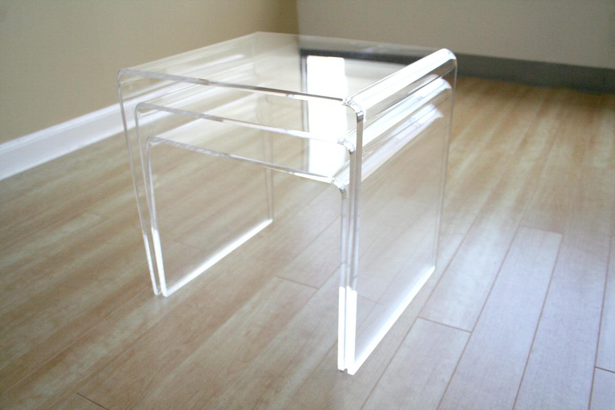 Wholesale Interiors Side & End Tables - Acrylic Nesting Table 3-Pc Table Set Display Stands