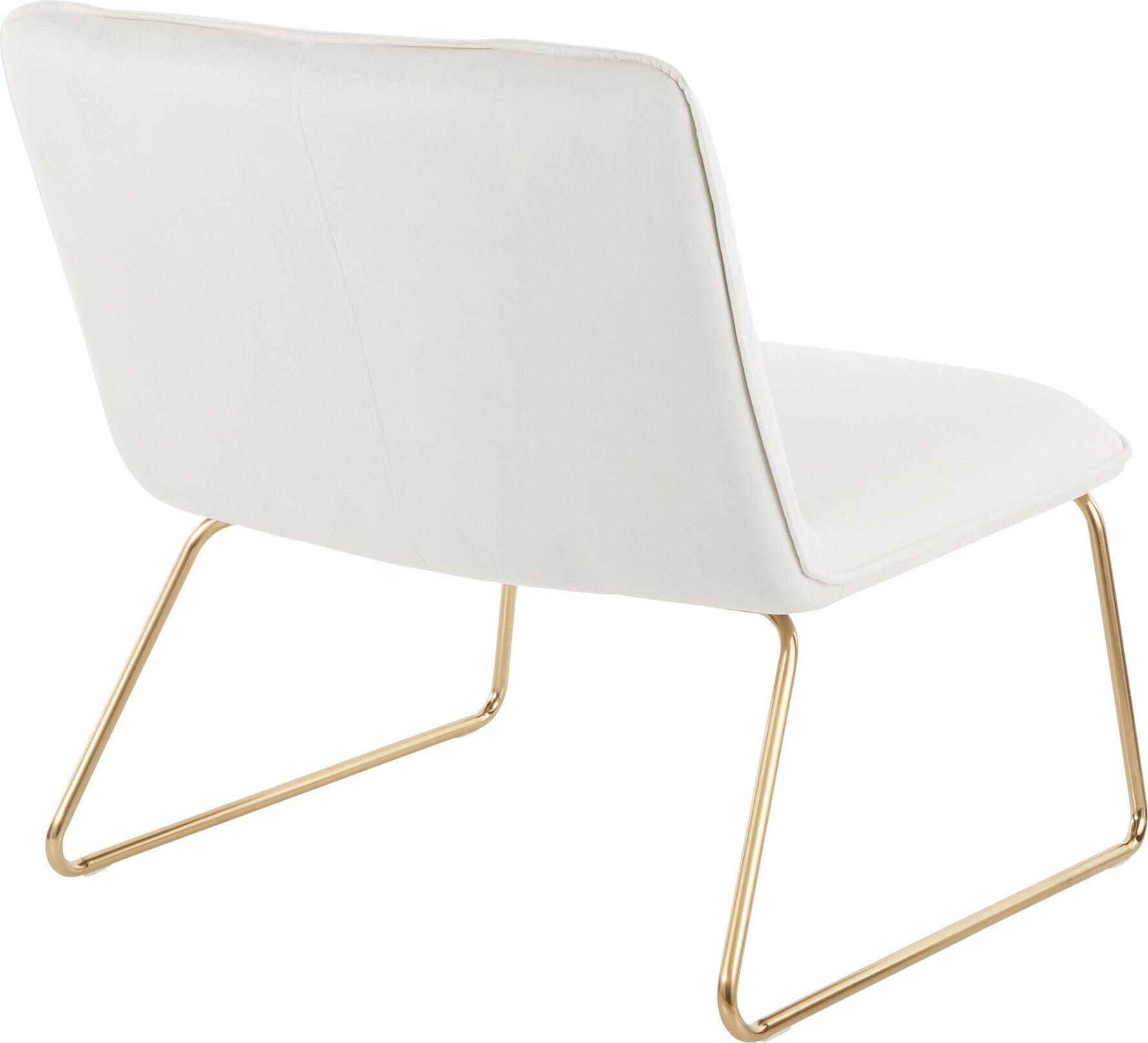 Lumisource Accent Chairs - Casper Accent Chair Gold & Cream