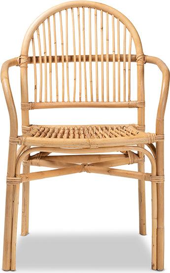Wholesale Interiors Dining Chairs - Tugera Modern Bohemian Natural Brown Rattan Dining Chair