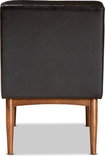 Wholesale Interiors Dining Chairs - Riordan Mid-Century Dining Chair Dark Brown & Walnut Brown