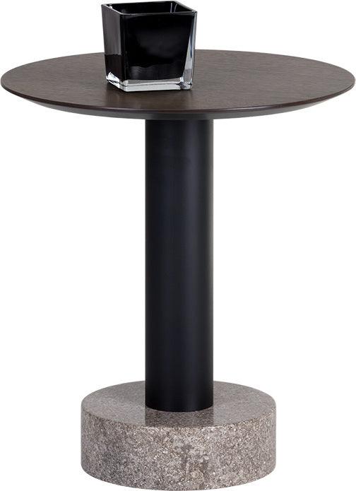 SUNPAN Side & End Tables - Monaco End Table Black Gray Marble & Raw Umber