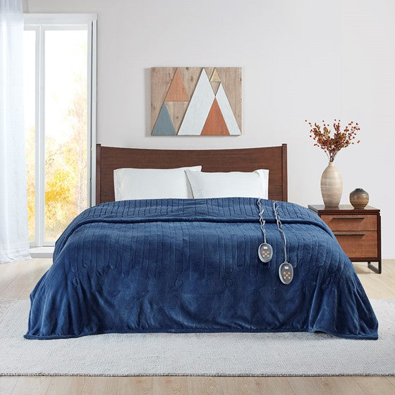 Olliix.com Heated Blankets - Blanket Indigo Queen