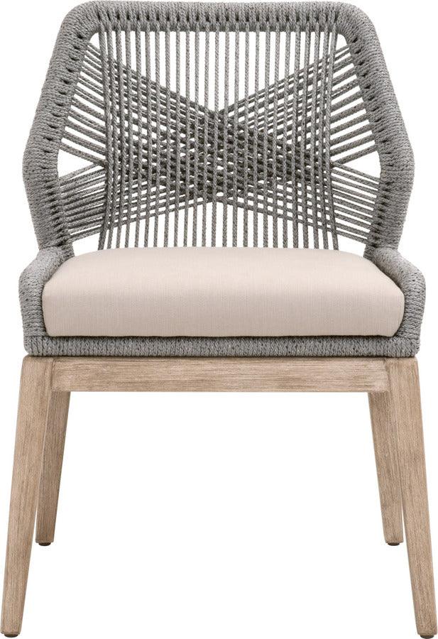 Essentials For Living Dining Chairs - Loom Dining Chair, Set of 2 Natural Gray Mahogany