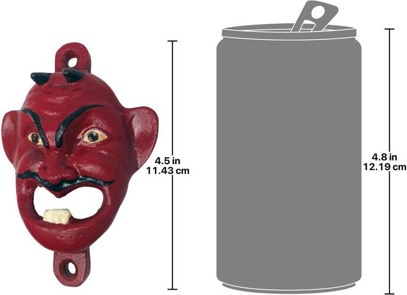 Design Toscano Bar Gifts - Red Devil Cast Iron Bottle Opener