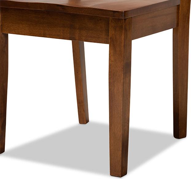Wholesale Interiors Dining Sets - Mina Walnut Brown Finished Wood 5-Piece Dining Set
