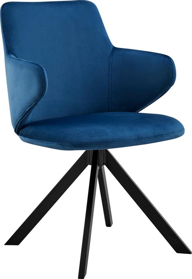 Euro Style Dining Chairs - Vigo Swivel Side Chair Blue