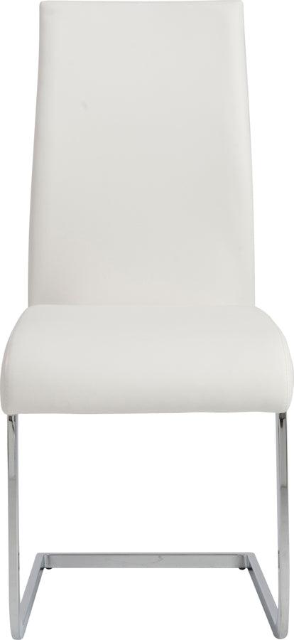 Euro Style Dining Chairs - Epifania Dining Chair in White with Chrome Legs - Set of 4