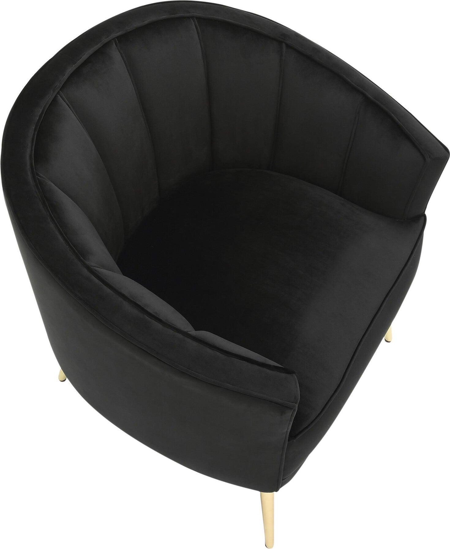 Lumisource Accent Chairs - Tania Accent Chair Gold & Black