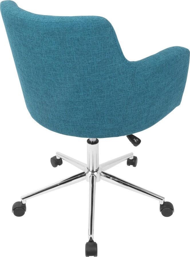 Lumisource Task Chairs - Andrew Contemporary Adjustable Office Chair in Teal