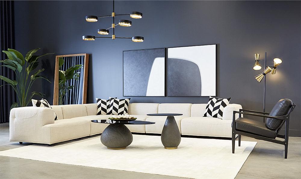 SUNPAN Accent Chairs - Gilmore Lounge Chair Black Leather