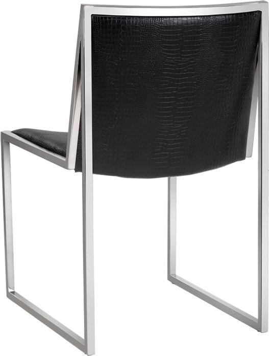 SUNPAN Dining Chairs - Blair Dining Chair - Stainless Steel - Black Croc (Set of 2)