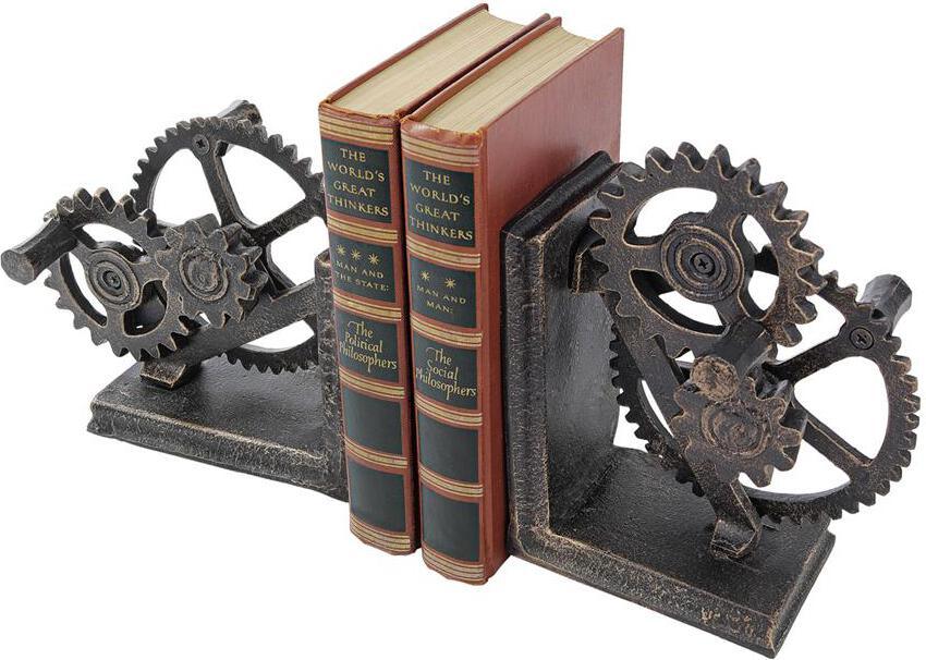 Design Toscano For Him - Industrial Gear Iron Bookends