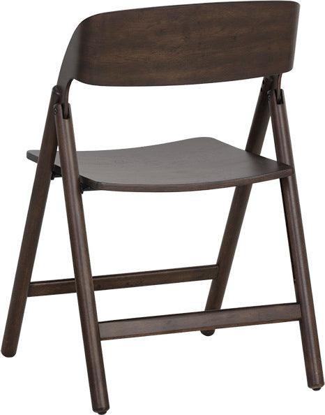 SUNPAN Dining Chairs - Ronny Folding Dining Chair - Walnut (Set of 2)