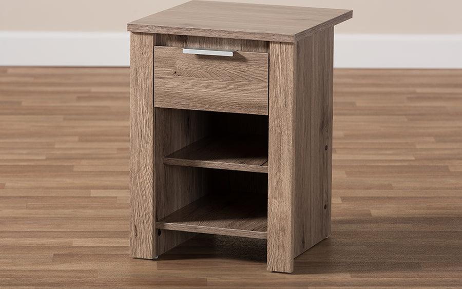 Wholesale Interiors Nightstands & Side Tables - Laverne Nightstand Oak Brown