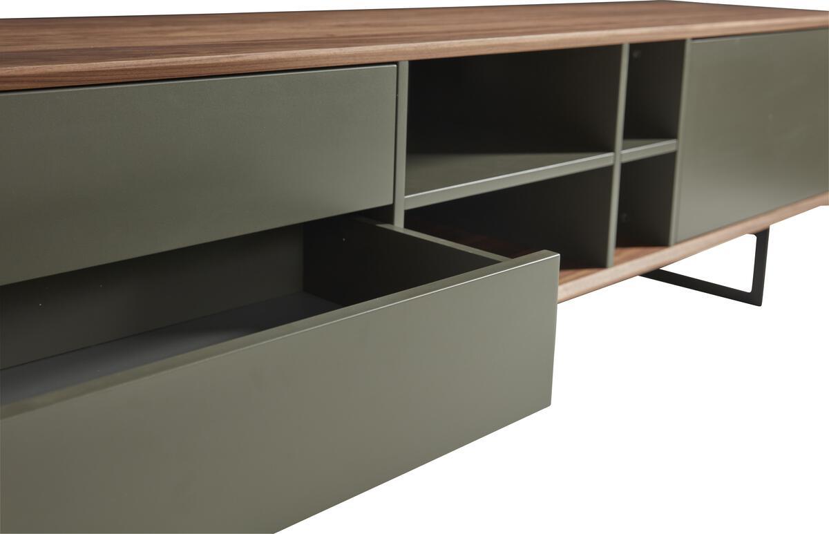 Euro Style TV & Media Units - Anderson 71" Media Stand Walnut & Dark Gray