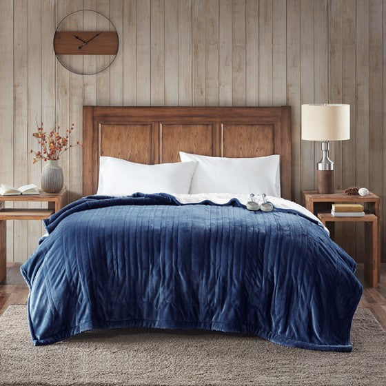Olliix.com Heated Blankets - Blanket Indigo