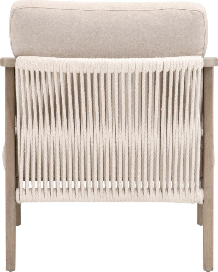 Essentials For Living Accent Chairs - Harbor Club Chair Smoke Gray Oak & White Rope