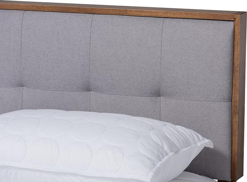 Wholesale Interiors Beds - Alke Full Bed Light Gray & Walnut