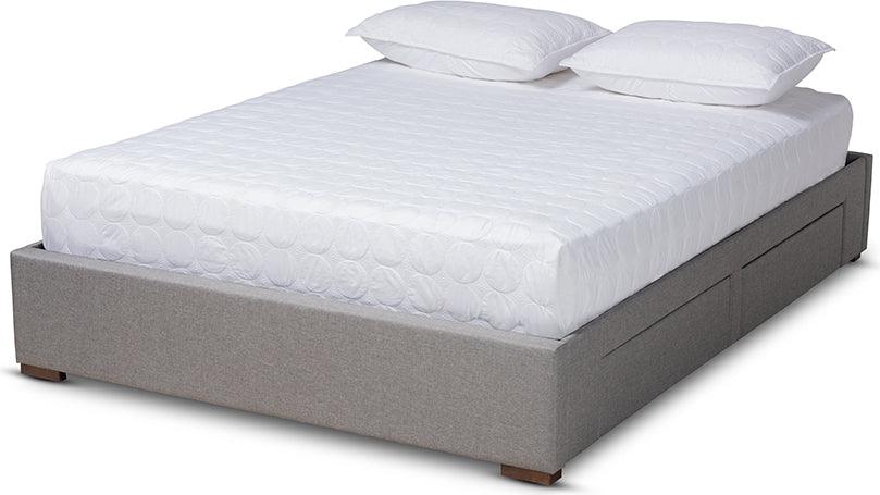 Wholesale Interiors Beds - Leni Queen Storage Bed Gray