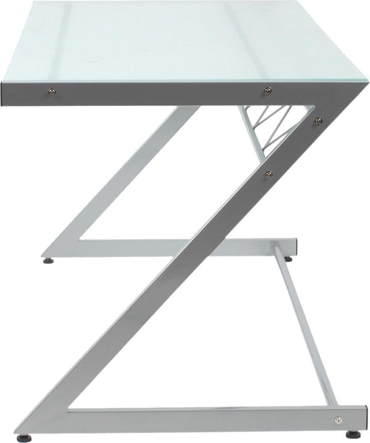 Euro Style Desks - Z Deluxe 61"x 30" Large Desk Silver