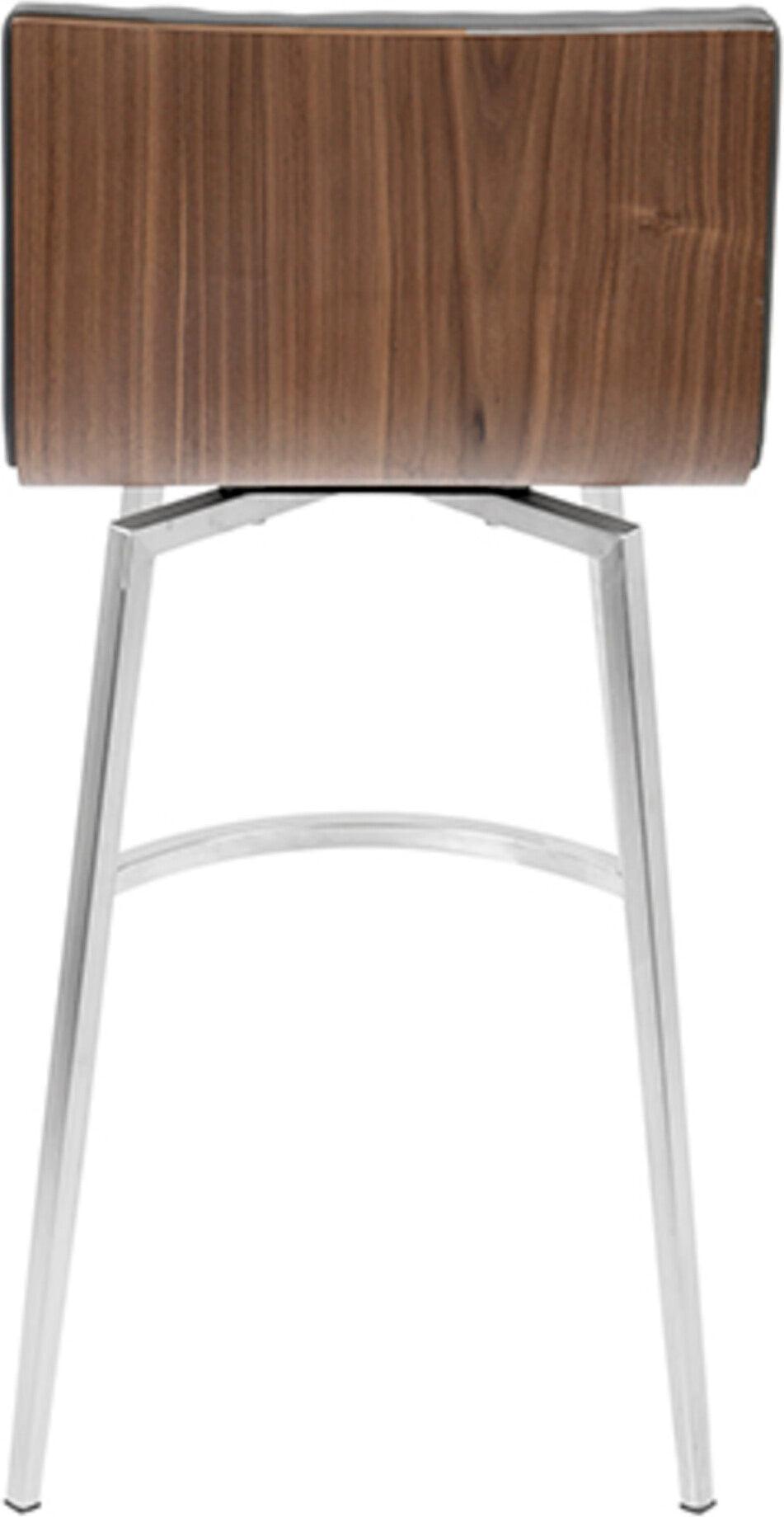 Lumisource Barstools - Mason Swivel Counter Stool Walnut & Gray (Set of 2)