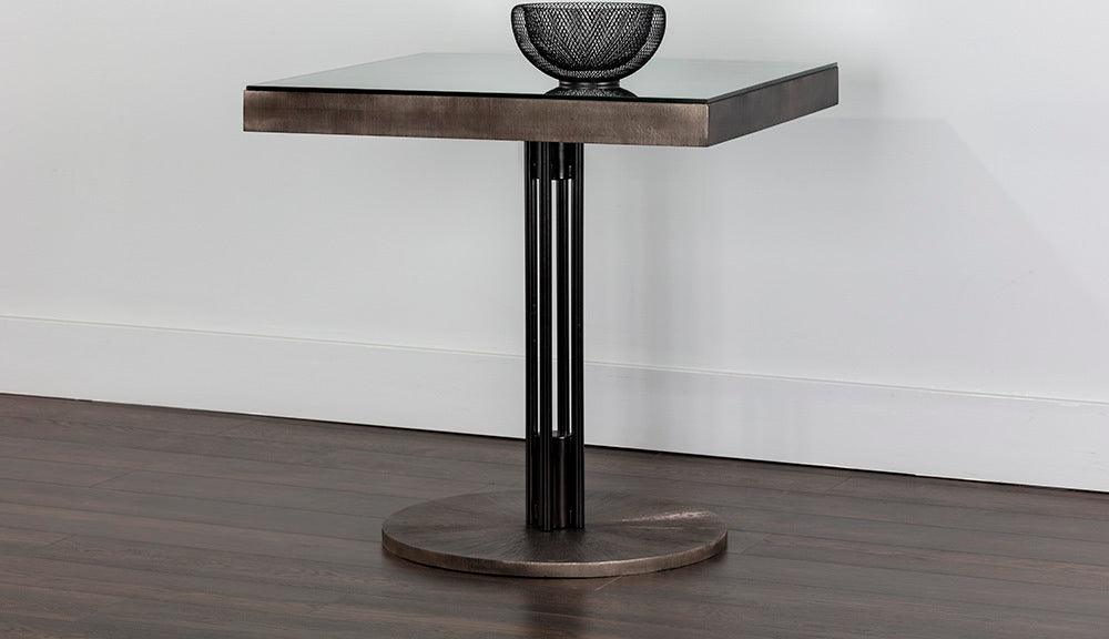 SUNPAN Outdoor Dining Tables - Terry Bistro Table - Square - 30" Gray
