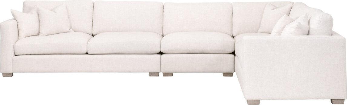 Essentials For Living Sofas & Couches - Hayden Modular 2-Seat Right Taper Arm Sofa Natural Gray Oak 6601-2S1RA.TXCRM/NG