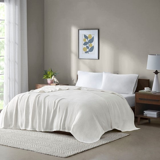 Olliix.com Comforters & Blankets - Cotton Blanket Cream King
