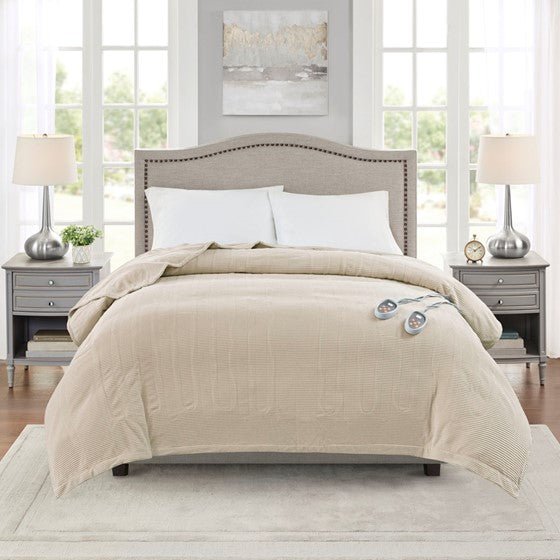 Olliix.com Heated Blankets - Heated Blanket Beige