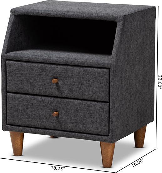 Wholesale Interiors Nightstands & Side Tables - Claverie Nightstand Charcoal