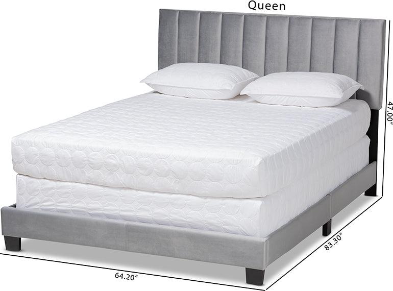 Wholesale Interiors Beds - Clare Full Bed Gray & Black